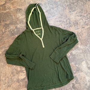 Eddie Bauer Hooded Long Sleeve Henley